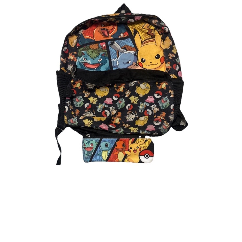 Pokemon Nintendo Authentic Pikachu Video Game Freak Backpack & Pencil Case Set